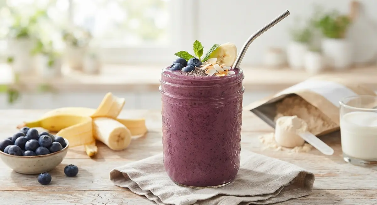 Blueberry Banana Whey Smoothie